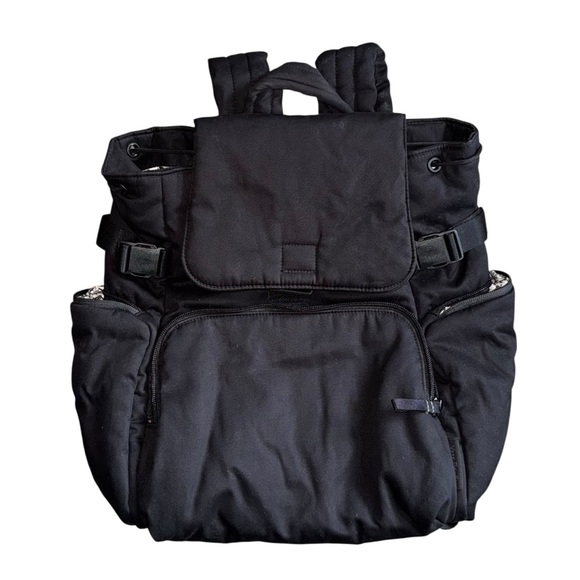 Vera Bradley Handbags - Vera Bradley Womens Cotton Utility Backpack Hiking Multi Pocket Cotton Black